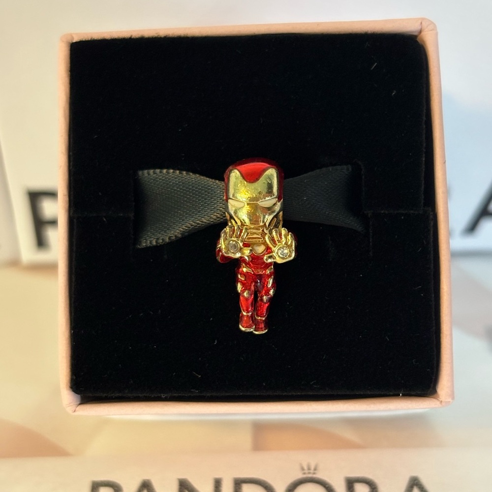Pandora Red and Gold Iron Man Charm